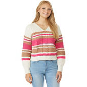 Derek Heart Juniors Mixed Cable Lace Up Back Pullover