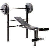 Competitior Standard Adjustable Bench with 80 lb. Weight Set
