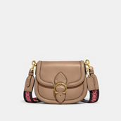 COACH Glovetanned Leather Beat Saddle Bag with Webbing Strap