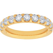 From the Heart 14K Yellow Gold 1 1/2 CTW Diamond Half Eternity Ring, Size 9