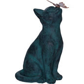 Sinomart MGO Sitting Cat with Acrylic Butterfly 15.2 in.