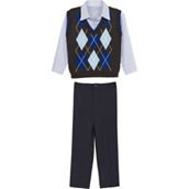 Happy Fella Toddler Boys Charcoal Sweater and Pants 3 pc. Set