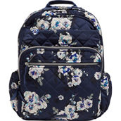 Vera Bradley Blooms and Branches Navy XL Campus Backpack
