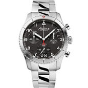 Alpina Men’s Quartz Silvertone Stainless Steel Bracelet Watch AL-372BW4S26B