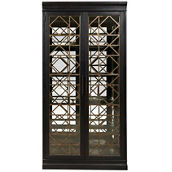 Pulaski Furniture 4 Shelf Display Cabinet with Decorative Glass Doors