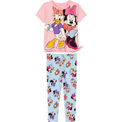Disney Toddler Girls Minnie Mouse and Daisy Duck Jersey Top and Leggings 2 pc. Set