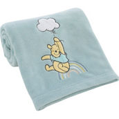 Disney Winnie the Pooh Hello Sunshine Aqua Super Soft Baby Blanket