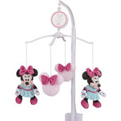 Disney Minnie Mouse Be Happy Pink and Aqua Plush Musical Mobile