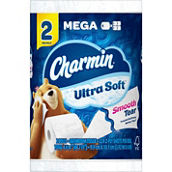 Charmin Ultra Soft Smooth Tear Toilet Paper, 2 Mega Rolls