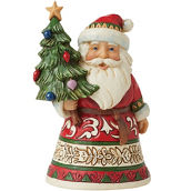 Jim Shore Heartwood Creek Santa Mini with Tree Figurine