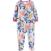 Carter's Toddler Girls Floral Fleece Footie Pajamas