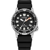 Citizen Women's Promaster Dive Eco-Drive Black Polyurethane Watch EO2020-08E