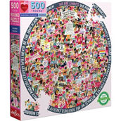 eeBoo Piece and Love Women March 500 pc. Round Puzzle