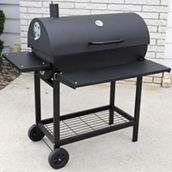 Chard 30 in. Charcoal Barrel Grill with Side Shelf