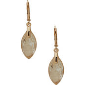 Nine West Goldtone Crystal Stone Drop Leverback Earrings