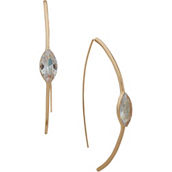 Nine West Goldtone Crystal Stone Threader Earrings