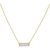 Luxle 14K Yellow Gold 1/3 CTW Diamond Bar Pendant Necklace