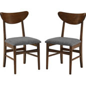 Crosley Furniture Landon Wood Dining Chairs with Upholstered Seats 2 pk.