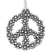 James Avery Floral Peace Sign Charm