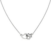 James Avery Sterling Silver Furry Friends Heart Necklace