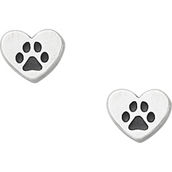 James Avery Love My Pet Heart Ear Posts