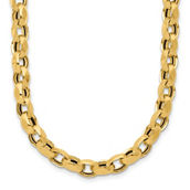 14K Yellow Gold 5mm Semi Solid Rolo Chain