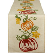 Design Imports 14 x 70 in. Pumpkin Vine Embroidered Table Runner
