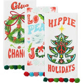 Design Imports Hippie Holidays Printed Dishtowel 3 pc. Set