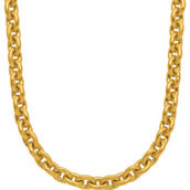 24K Pure Gold 24K Yellow Gold 5.4mm Solid Open Oval Link 20 in. Chain