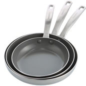 GreenPan Chatham Tri-Ply Stainless Steel Healthy Nonstick 3 pc. Skillet Set