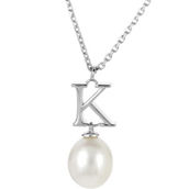 Imperial Sterling Silver Cultured Pearl Initial 
