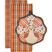 Design Imports Thanksgiving Gobble Turkey 3 pc. Potholder Gift Set