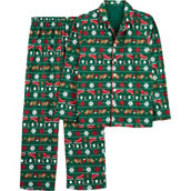Carter's Men's Fair Isle Fleece Coat Style Pajamas 2 pc. Set