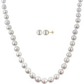 Sofia B. 14K Gold South Sea Pearl Strand Necklace & Stud Earrings 2 pc. Set