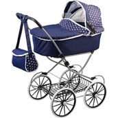 Ulba Bayer Design Dolls Classic Deluxe Stroller, Blue and White