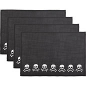 Design Imports Skulls Embroidered Placemat 4 pk.