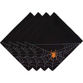 Design Imports Spooky Spiderweb Embellished Napkin Set 4 pk.