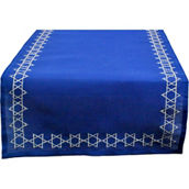 Design Imports 14 x 108 in. Embroidered Star David Table Runner