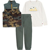 Levi's Little Boys Vest, Tee and Jogger Pants 3 pc. Set