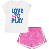 Nike Toddler Girls All Day Tee and Tempo Shorts 2 pc. Set