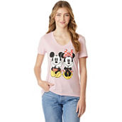 Jerry Leigh Juniors Mickey and Minnie Mouse Tee