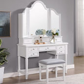 Furniture of America Estae White Vanity 3 pc. Set