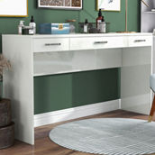 Furniture of America Olive Wood Vanity 3 Drawer Table