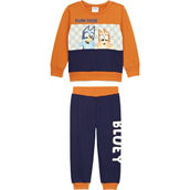 Bluey Toddler Boys Fleece Crew Neck Sweater and Jogger Pants 2 pc. Set