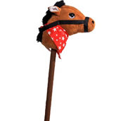 Ponyland Toys Stick Horse with Sound, Brown Horse