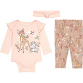 Disney Baby Girls Bambi Bodysuit, Leggings and Headband 3 pc. Set