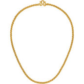 24K Pure Gold 4mm Yellow Gold Solid 18 in. Wheat Chain