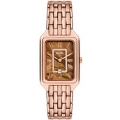 Fossil Raquel Gold Tone Stainless Steel Three Hand Date Rose Watch ES5323
