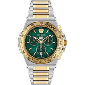 Versace Greca Extreme Chrono Two Tone Yellow Gold Stainless Steel Watch VE7H00523