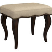 Hillsdale Furniture Hamilton Wood Upholstered Backless Vanity Stool